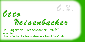 otto weisenbacher business card